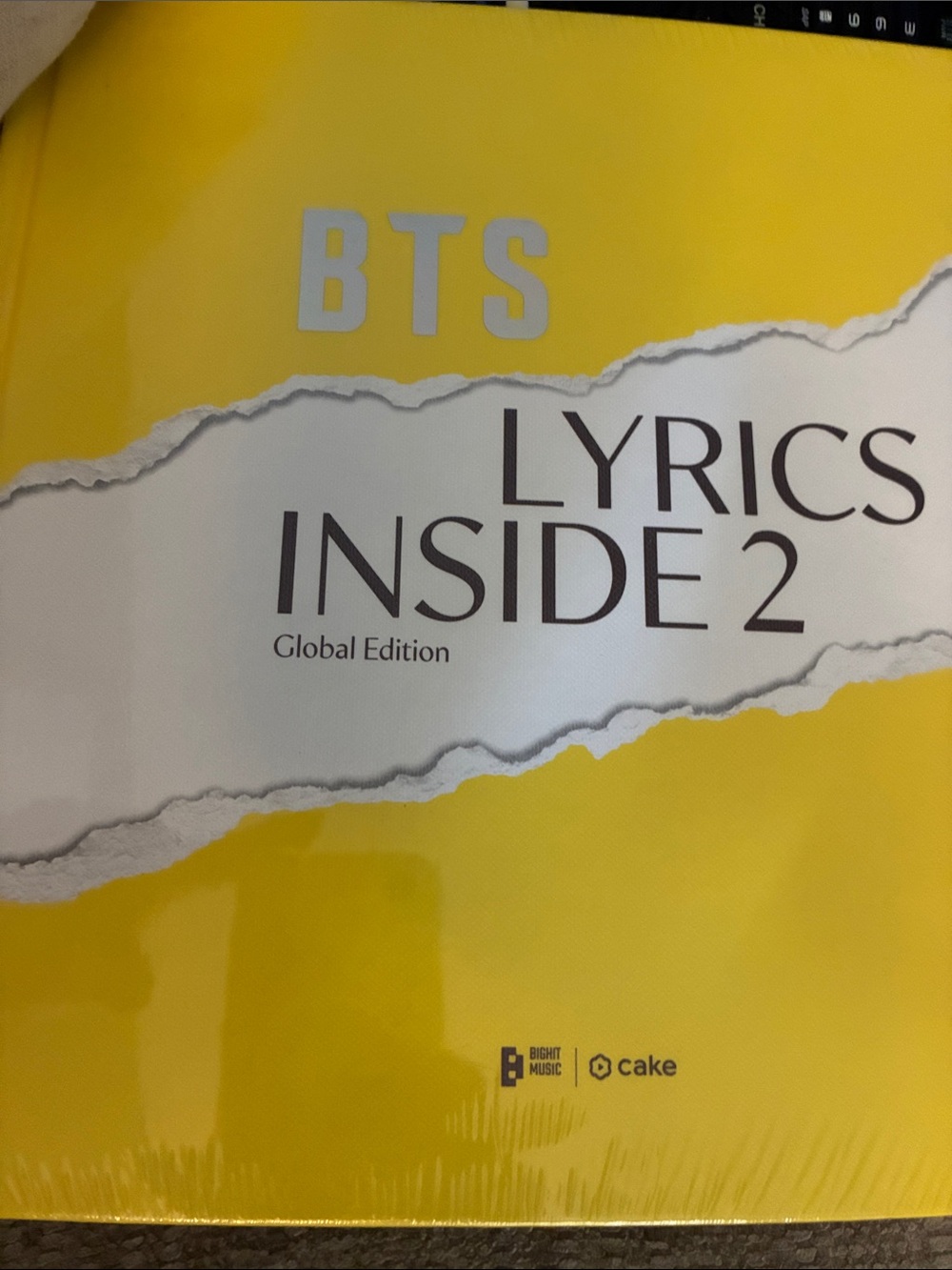 BTS Lyrics Inside 2 Global Edition Coffee Table Book – Yellow